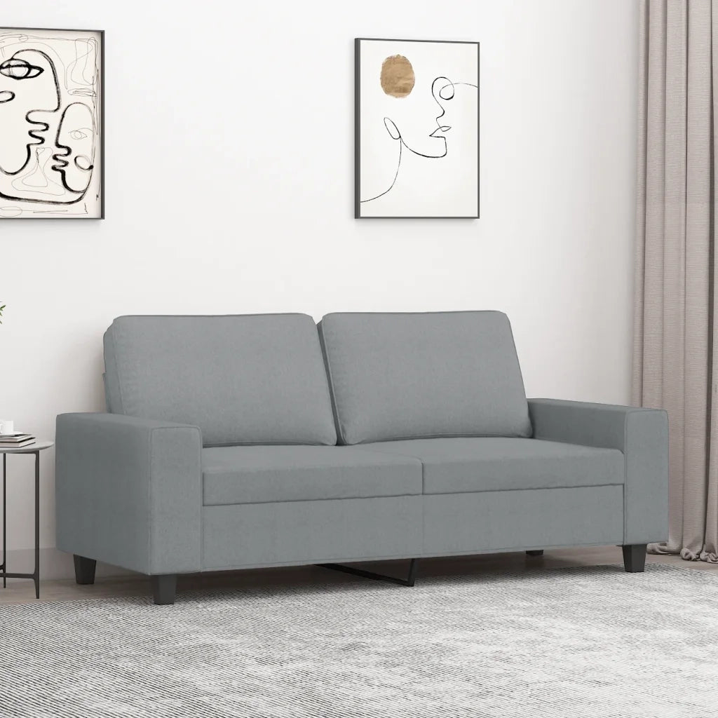 Divano a 2 Posti-Sofa 2 Posti Grigio Chiaro 140 cm in Tessuto 695640