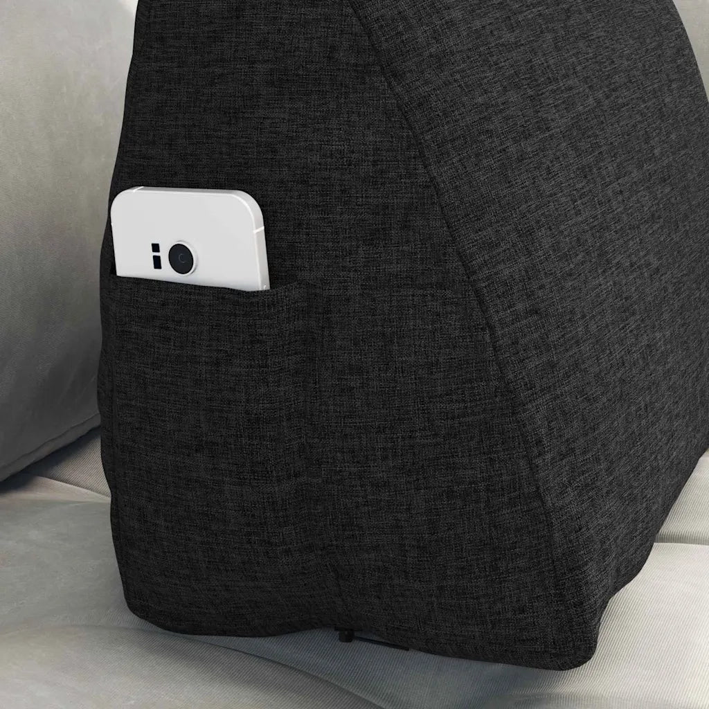 Cuscino per Schiena | Cuscino dorsale Nero 45 x 20 x 35 cm Tessuto