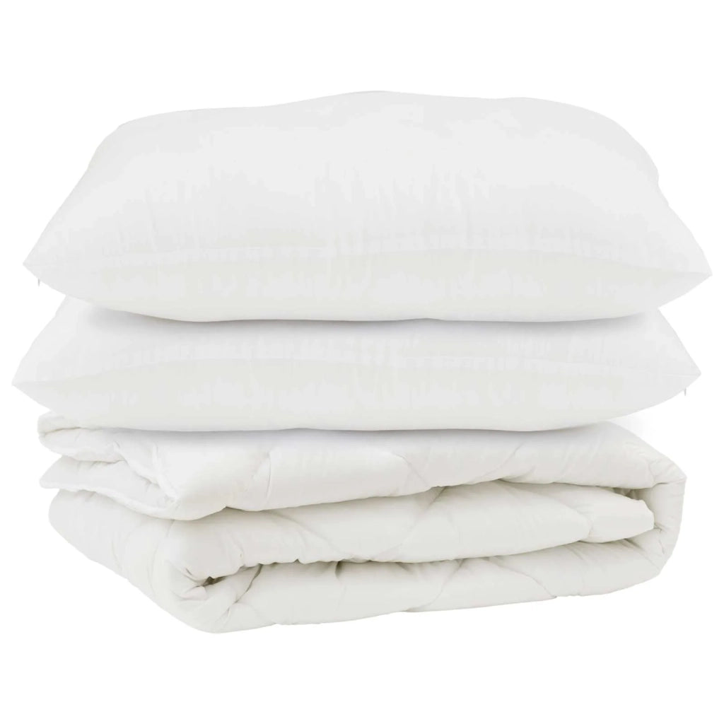 Piumone | Duvet con cuscino 3 pz Bianco Microfibra