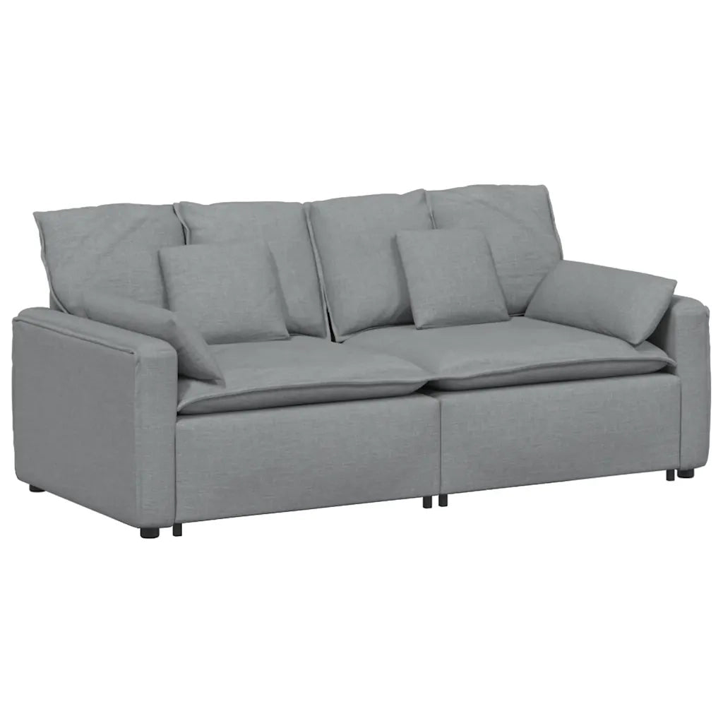 Divano Modulare con Cuscini Grigio Chiaro 3321117