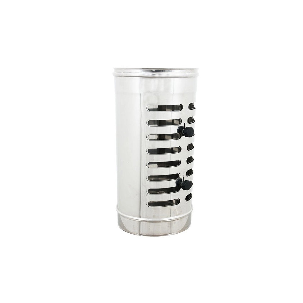 Diffusore di aria da 80mm in acciaio inox aisi 304 raccordo mf per canali di aerazione