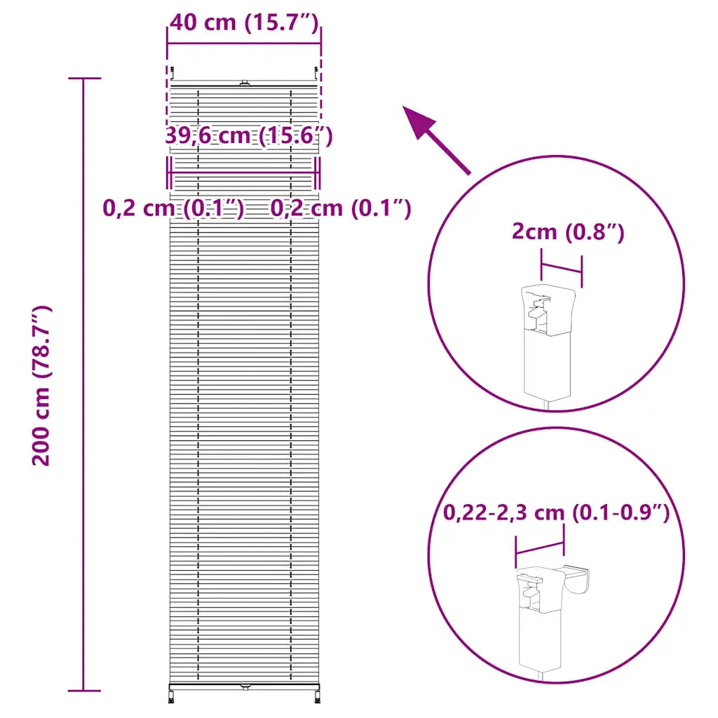 Tenda Plissettata | Tenda pliss¨¨ 40x200cm bianca