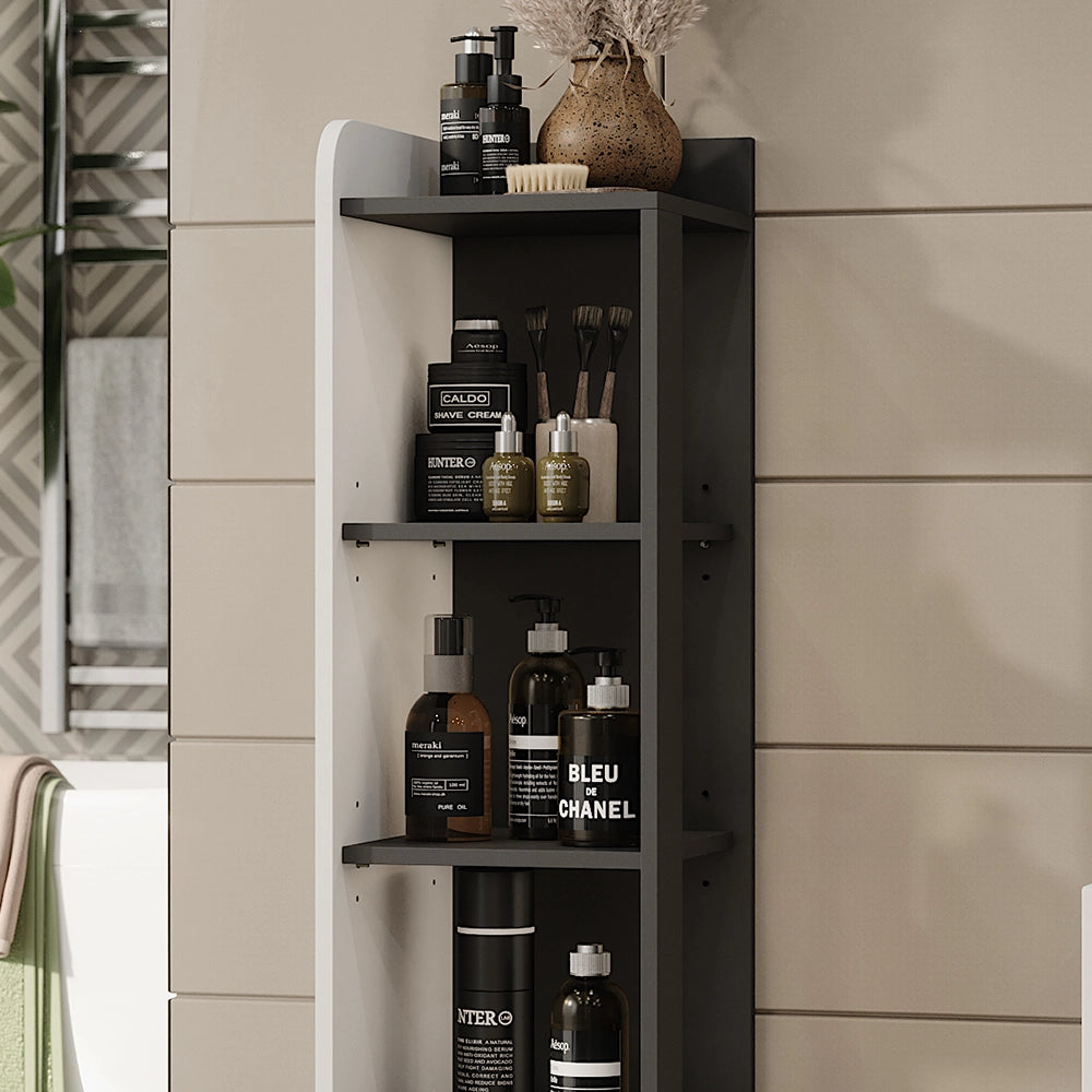 Vicco mobiletto bagno Antracite/bianco 30 x 128 cm con scomparti