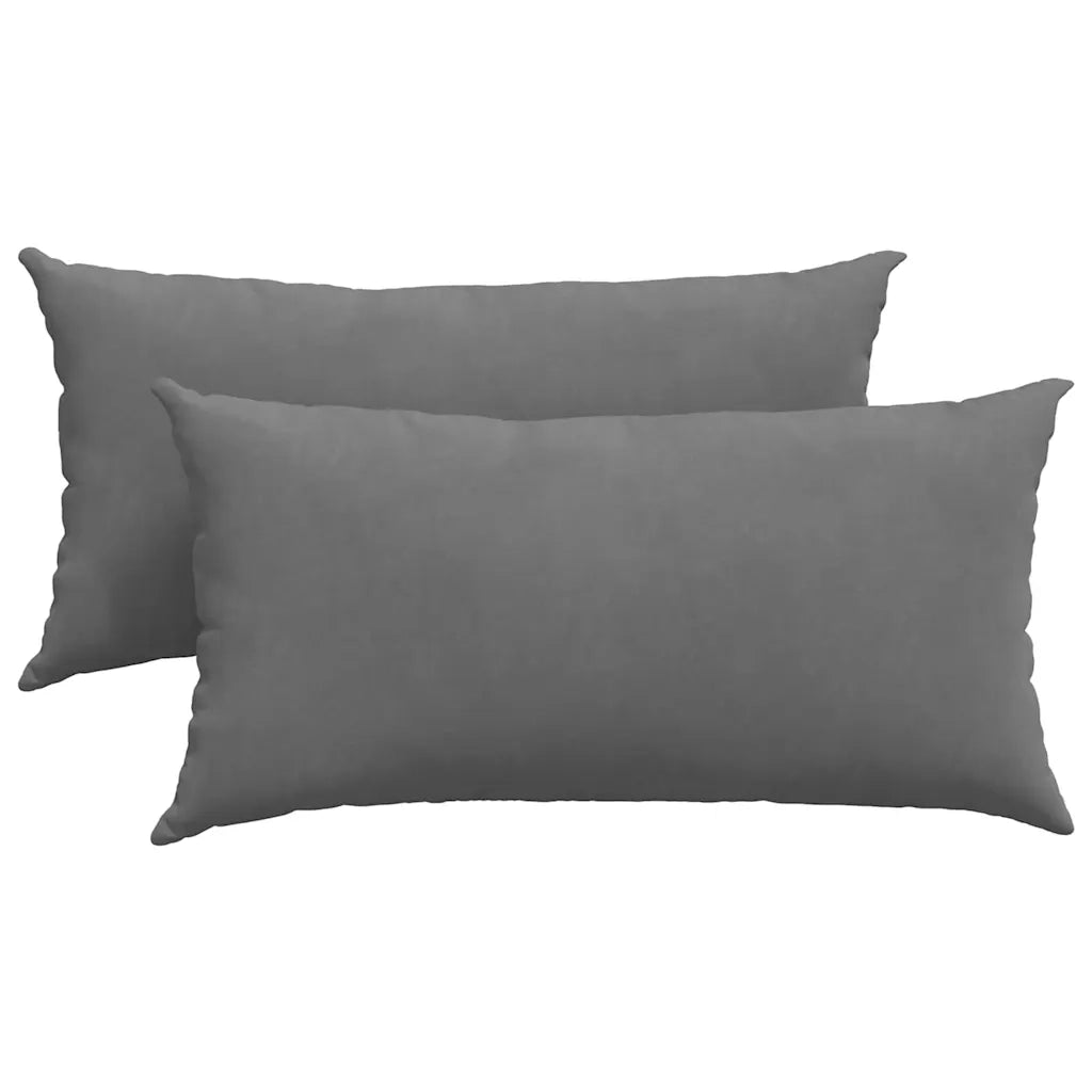 Cuscini da Divano 2 pcs Grigio scuro 80 x 40 cm Tessuto 42013727