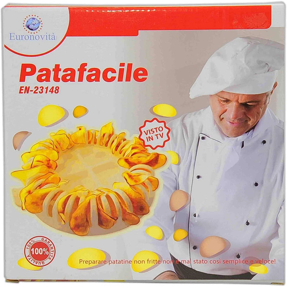 Trade Shop - Patafacile Affetta Prepara Cuoci Patate Al Microonde Senza Grassi Chips Light -