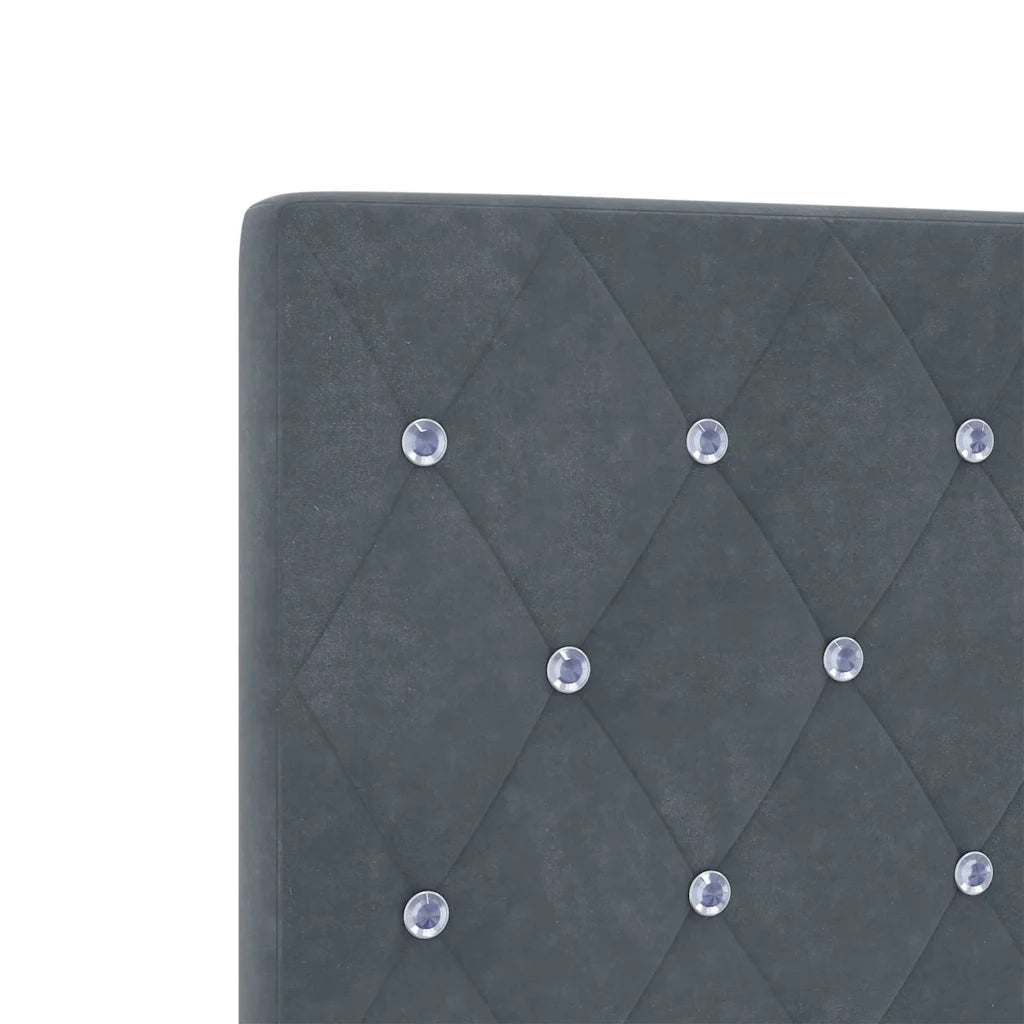 Testiera LED con strisce LED Grigio scuro 180 cm Velluto 3338373