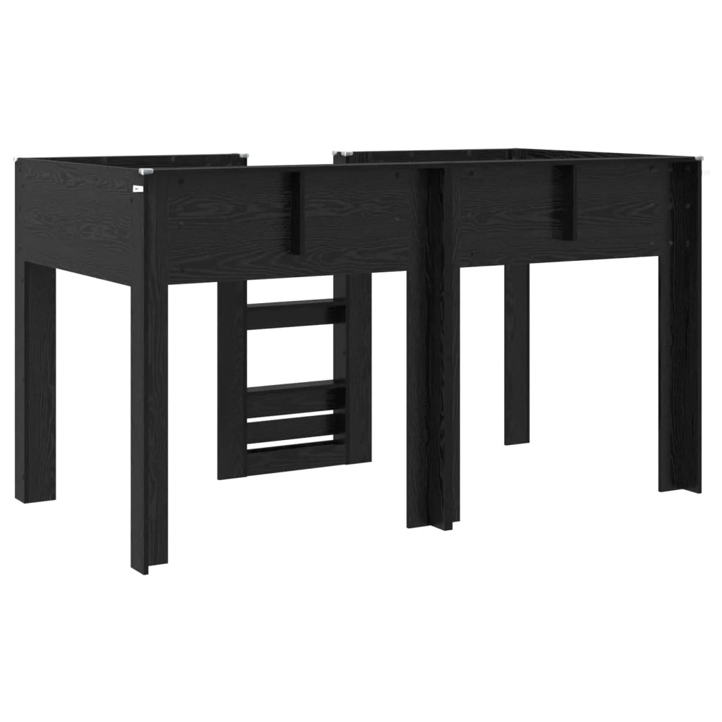 Letto a Castello per Bambini Rovere Nero 100 x 200 cm