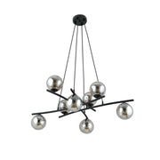 Lampadario sospeso Emibig ESSA 8 luci grafite nero