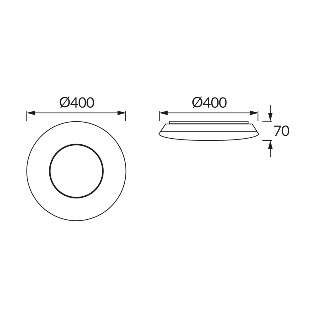 Plafoniera bagno LED Struhm Ringe bianca Ø40 24W 4100K