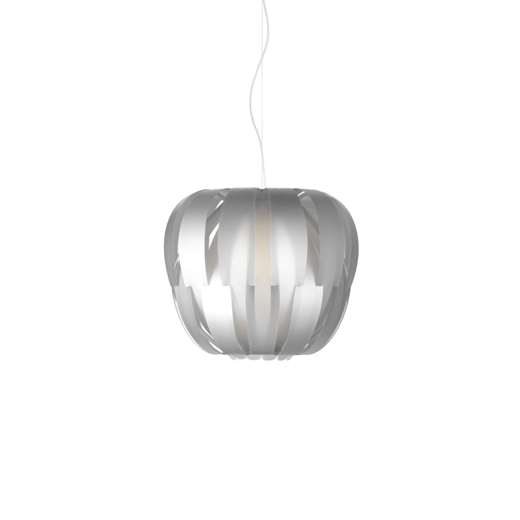 Sospensione Da Esterno Moderna Queen Polilux ® Argento 1 Luce E27 D40Cm