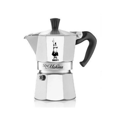 Macchinetta Caffè Caffettiera Espresso Mokina in Alluminio Mezza Tazza