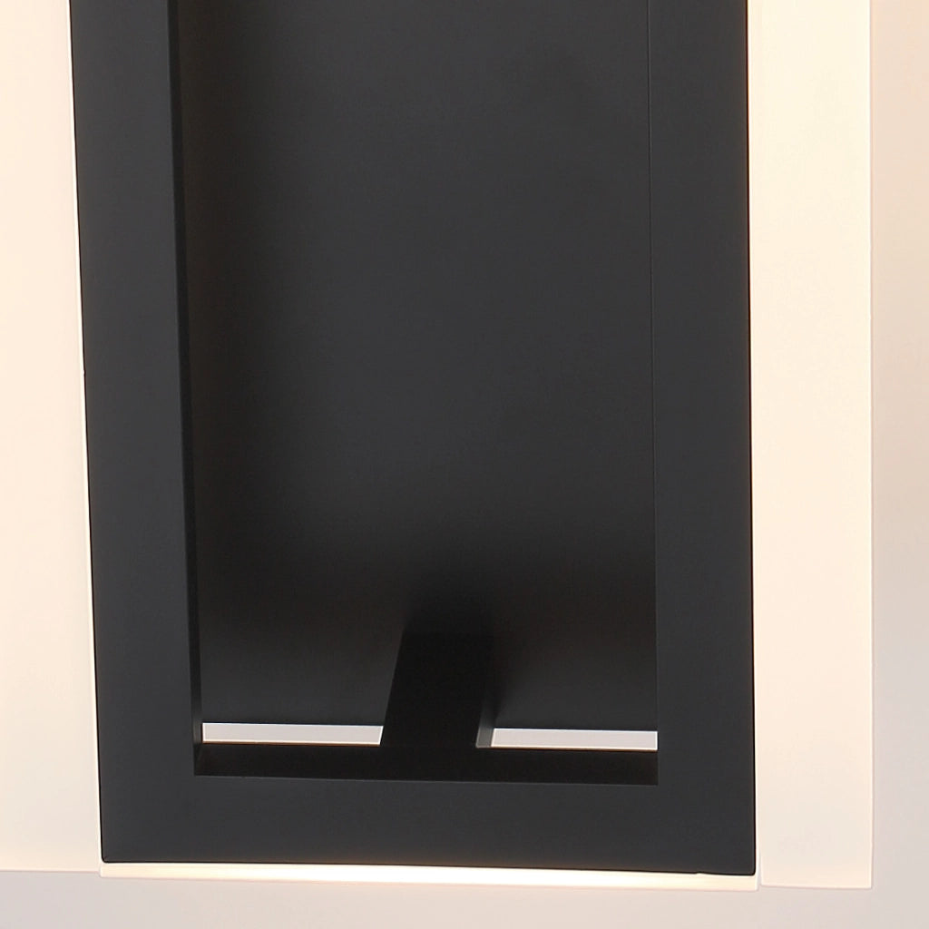 Applique moderna geometrica nera LED 20W Inizio Quintiesse