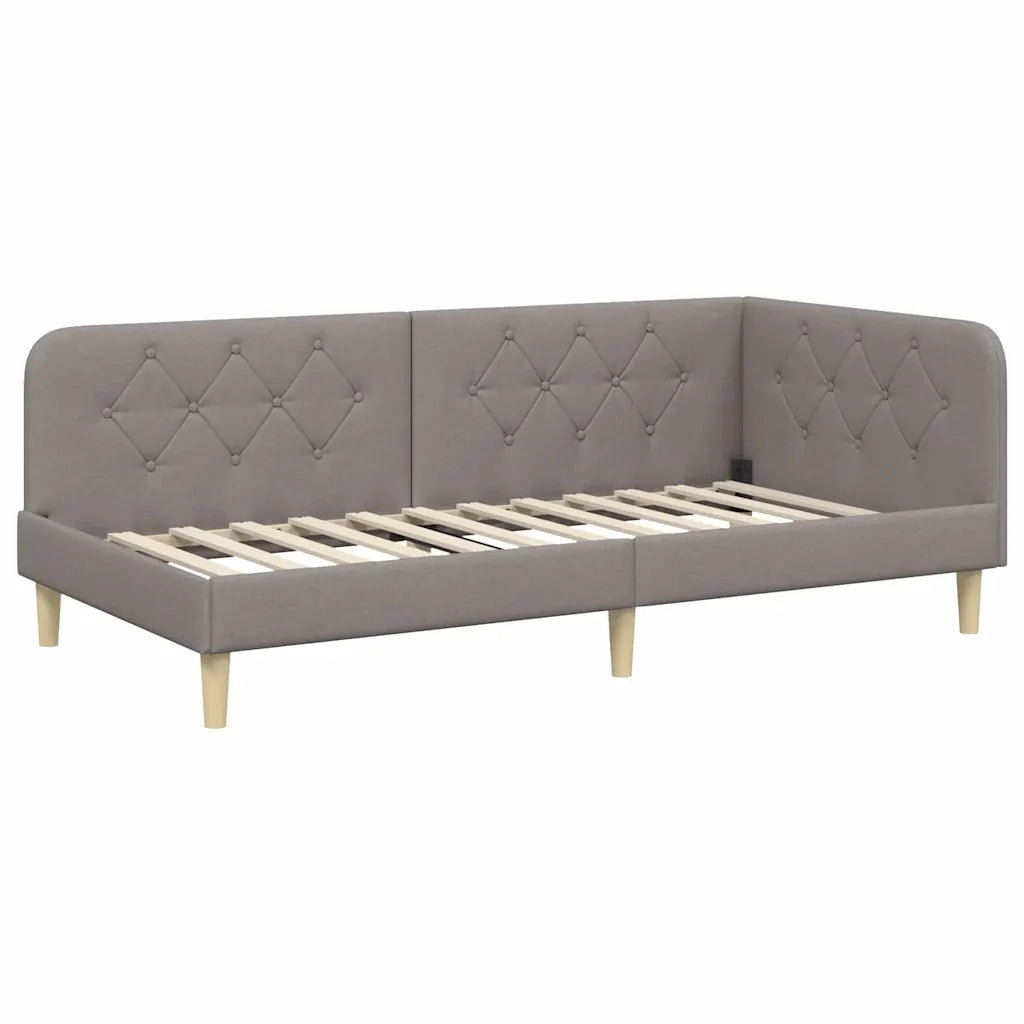 Cornice del letto ad angolo Talpa 100 x 200 cm Tessuto