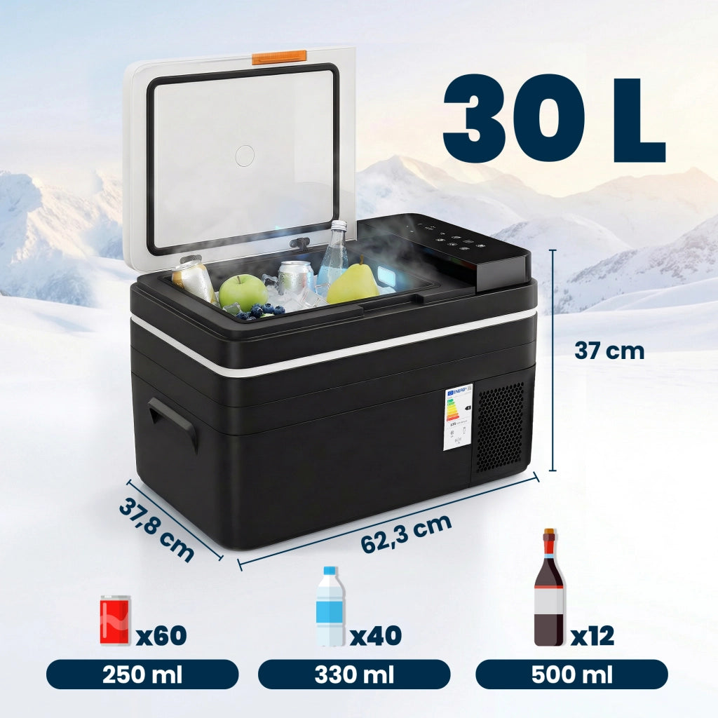 Frigorifero Portatile Elettrico 30L ¨C Minimal ¨C 62.3x37.8x37cm Nero
