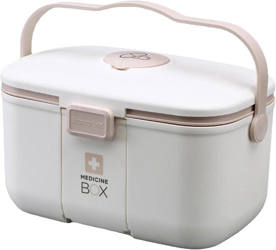 Portatile Cassetti per Medicinali con 2 Livelli - Ideale per Casa e Viaggio