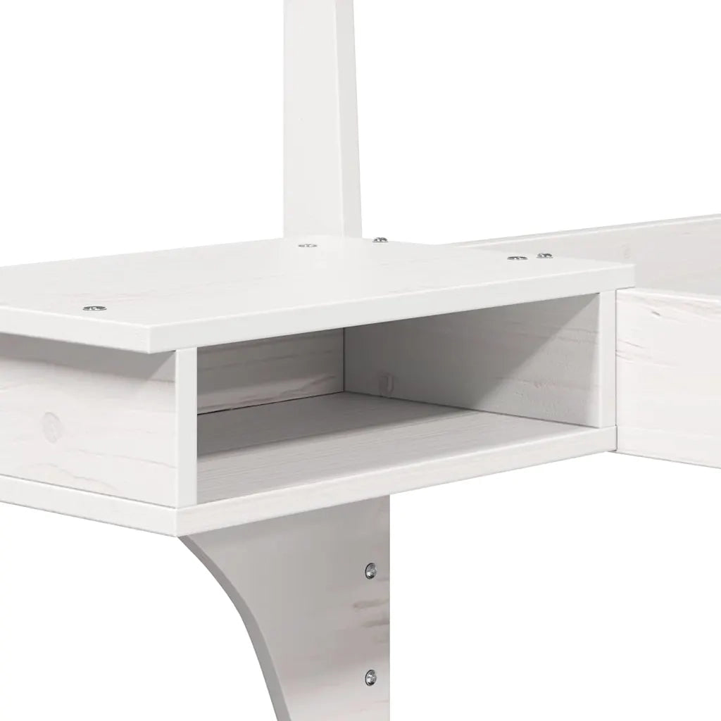 Struttura del letto Bianco 120 x 200 cm Pino massello 873449