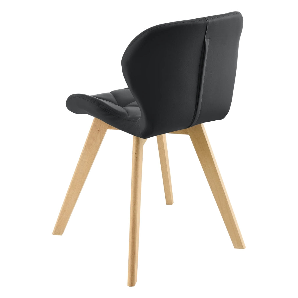Set di 2 sedie da pranzo in similpelle 81 x 57 x 49 cm nero 03_0006759
