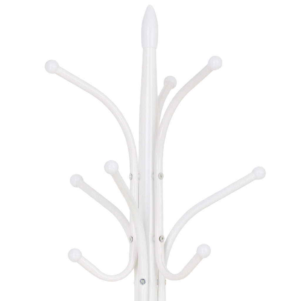 Perchero de metal blanco con  y 6 ganchos D36X176h cm