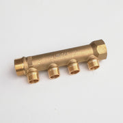 Collettore lineare da 1 - 18mm a 4 vie da 3/4 mf di ottone