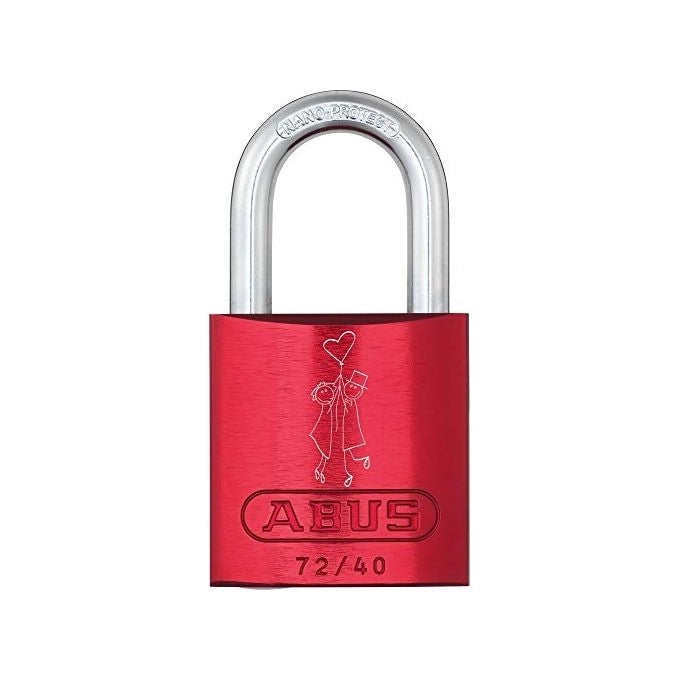 ABUS 712476 Love Lucchetto a Libro Cilindro di Precisione a 6 Steli Doppia Chiusura Sicurezza Livello 6 colore Rosso