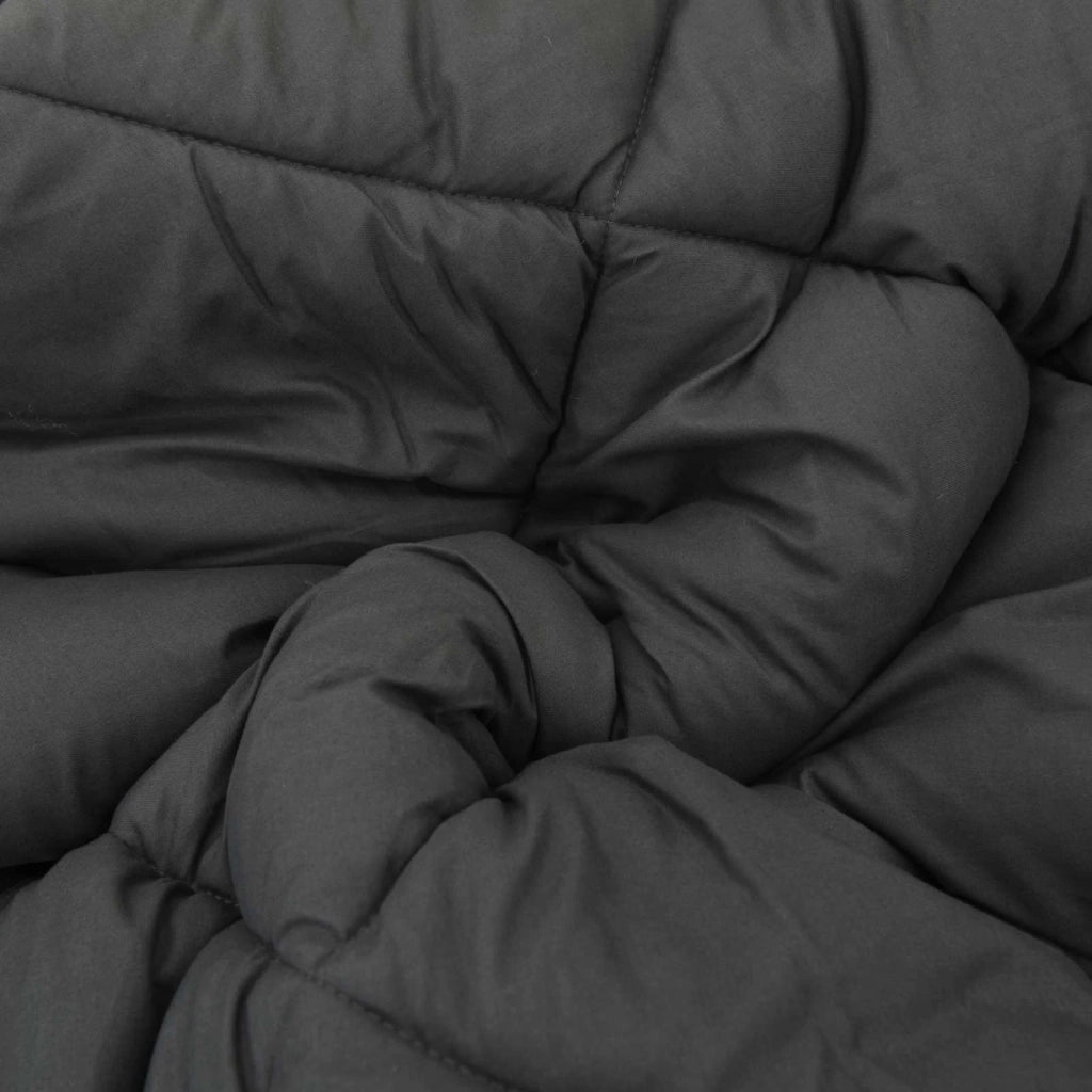 Duvet Invernale Nero e antracite 155 x 220 cm Microfibra 42025723