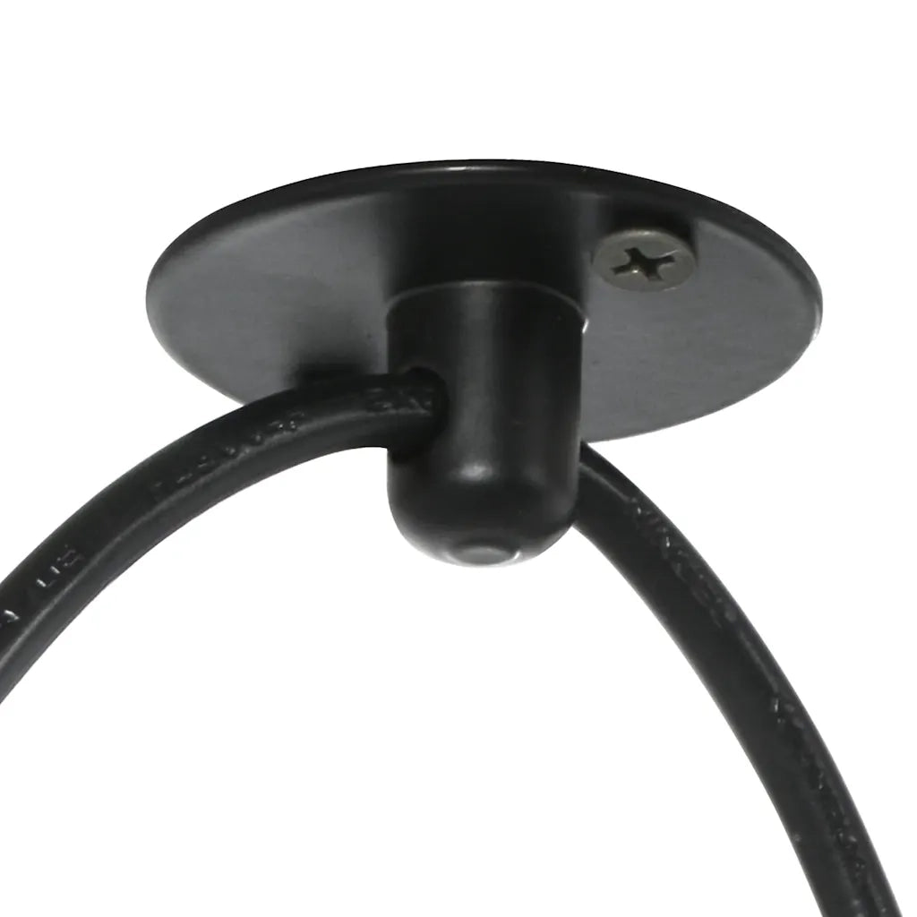 Lampada a Sospensione con 6 Portalampada E27 in Metallo Nero 4103455