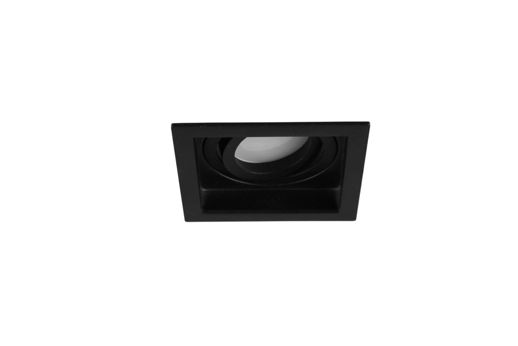 Faretto incasso quadrato nero Trio Kenai GU10 orientabile