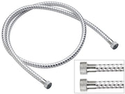 Flessibile ''biflex'' per doccia in pvc doppia ghiera cromo-bianco 200 cm