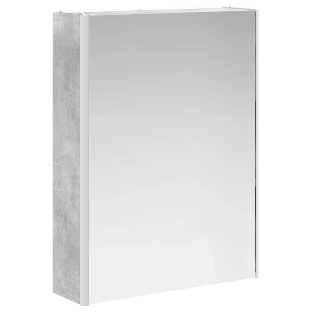 Mobiletto per specchio da bagno Grigio cemento 889234