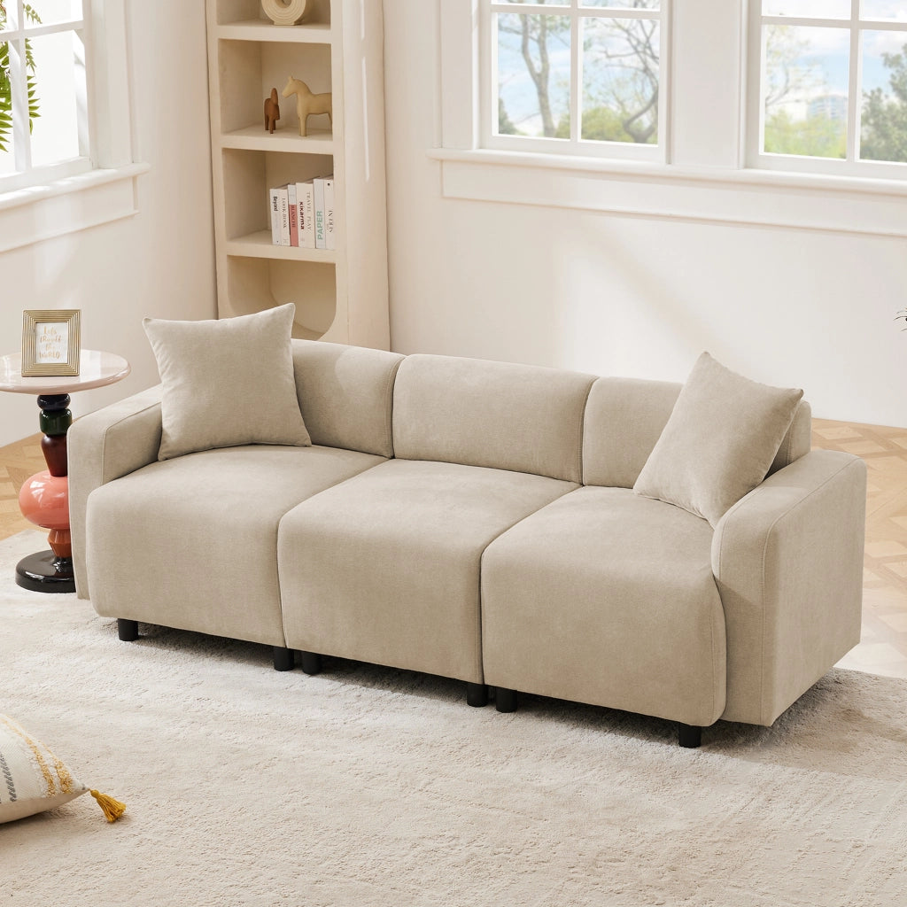 Divano 3 posti moderno - Zephmum- Con cuscini decorativi