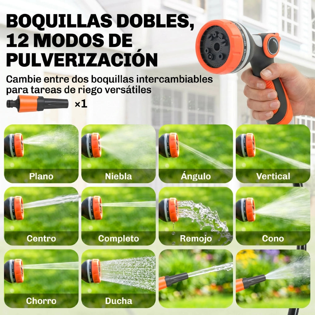 Avvolgitubo Automatico Retrattile 23+2m ¨C Xylo ¨C 12 Modi Spruzzo Arancione