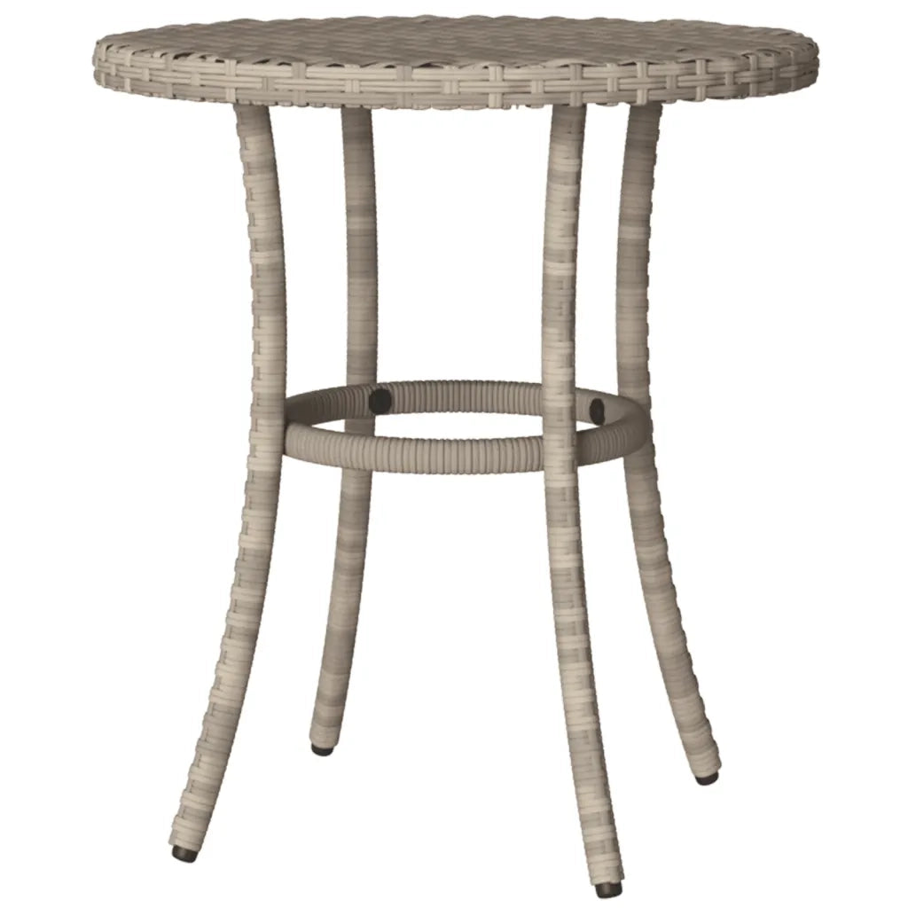 Set da Bistr¨° 3 pz | Set Salotto da Giardino con Cuscini Grigio Chiaro in Polyrattan