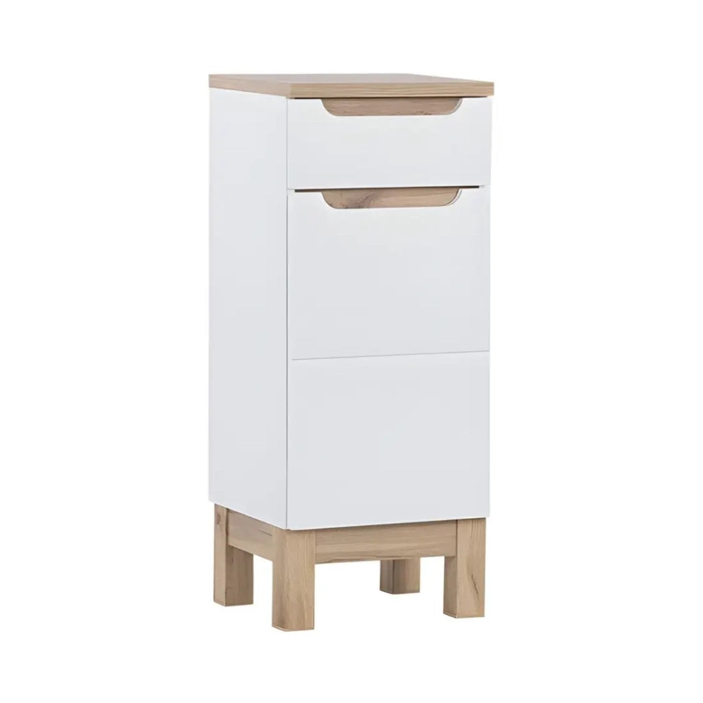 Set ERMANO: mobile sottolavabo 80cm + lavabo da incasso + sifone + colonna + contenitori con specchi