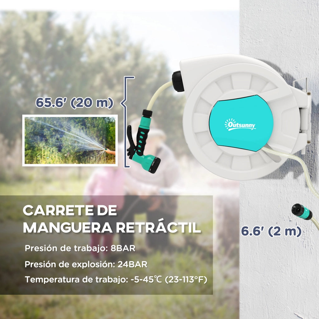 Carrete Manguera Retrattile 20+2 m ¨C Minimal ¨C Grigio