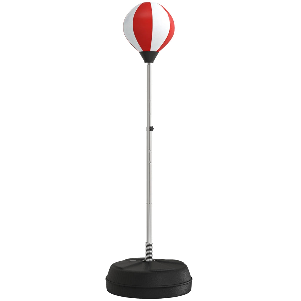 Punching Ball da Terra Regolabile ¨C Minimal ¨C Rosso e Bianco 43x43x126-144 cm