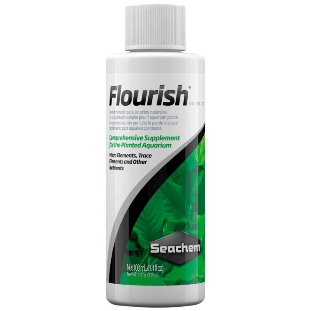 Seachem Flourish - Integratore di Oligoelementi +Vitamine+ Amminoacidi per Piante d'acqua dolce Formato: 100 ml