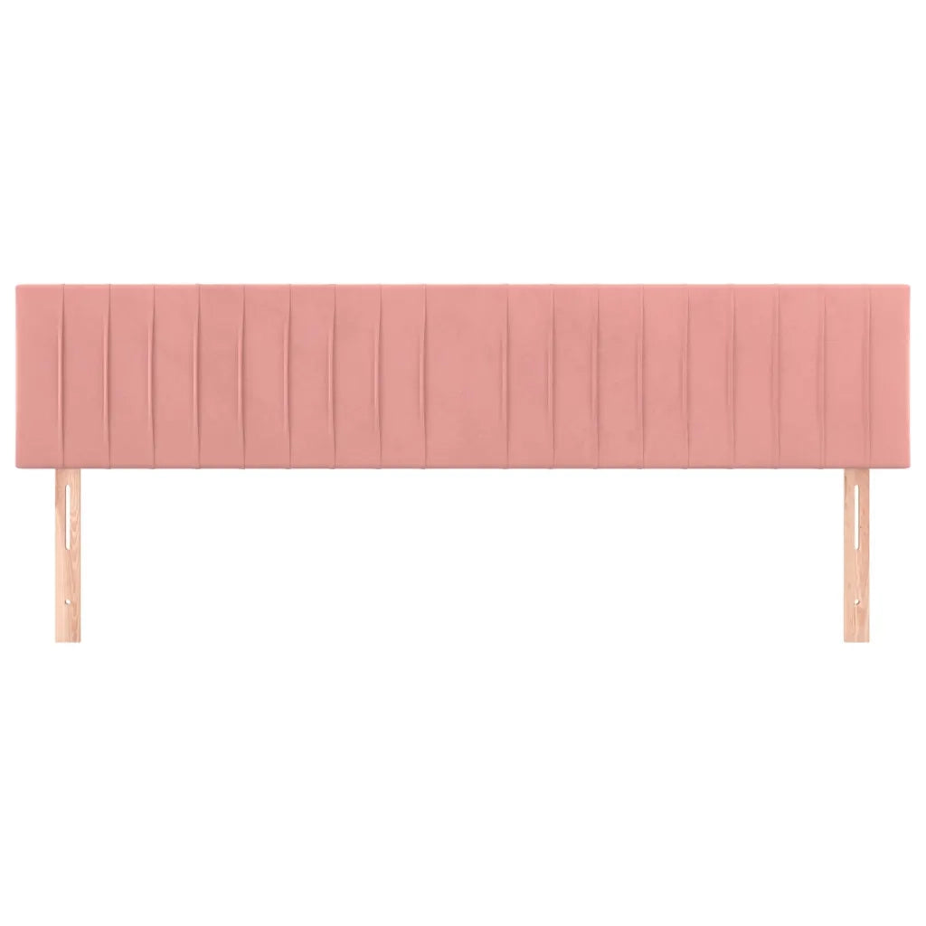Testiera 2 pz-Set di 2 Testata-Testiera Decorativa Rosa 80x5x78/88 cm in Velluto 849094