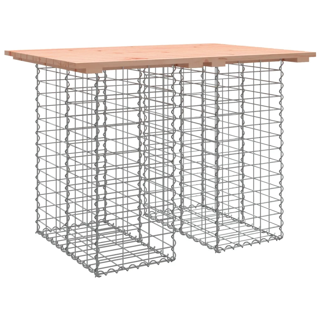 Tavolo da giardino in gabbione design 100x70x72 cm in legno massello Douglas 834363