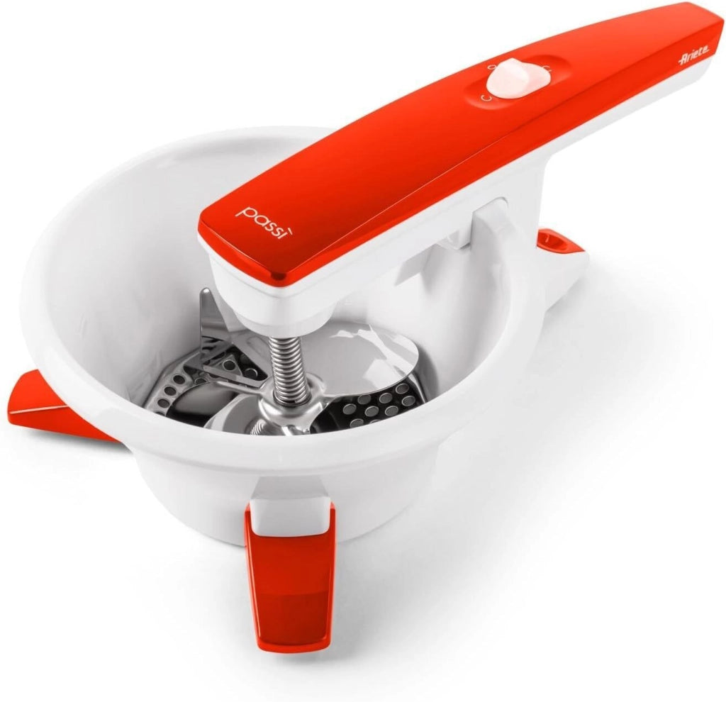 Ariete 261 Passì Orange 2.0 Passaverdure Elettrico 3 Dischi Acciaio Inox 25W Lavabile in Lavastoviglie colore Bianco Arancione
