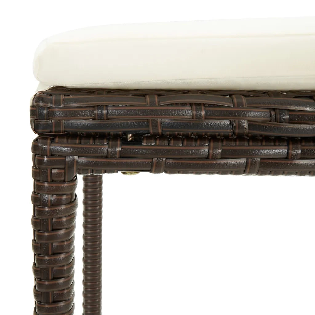 Set Bar da Giardino 5 pz con Cuscini Marrone 3067949
