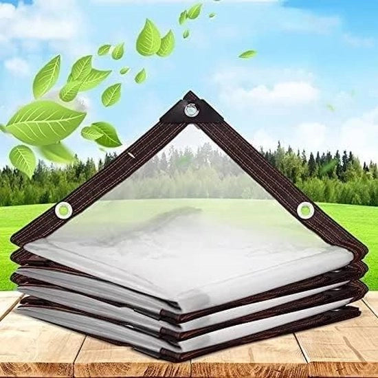 Zeildoek trasparente impermeabile con occhielli per tende di giardino