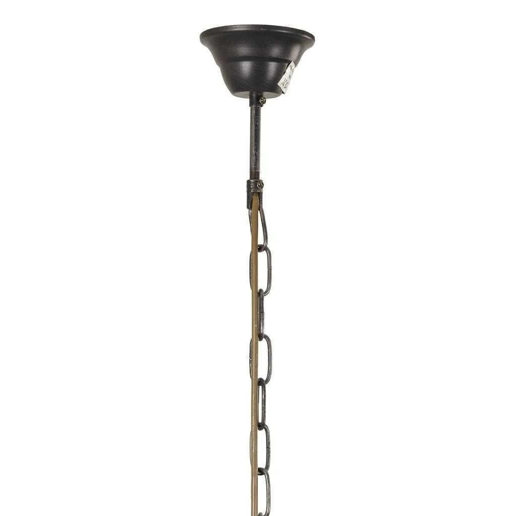 Plafoniera in metallo nero 53x53x81/150h