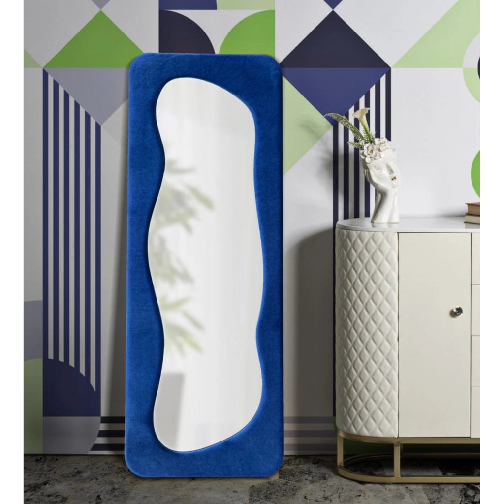 Specchio con Cornice VKH461, Blu, MDF, 40x4x160 cm