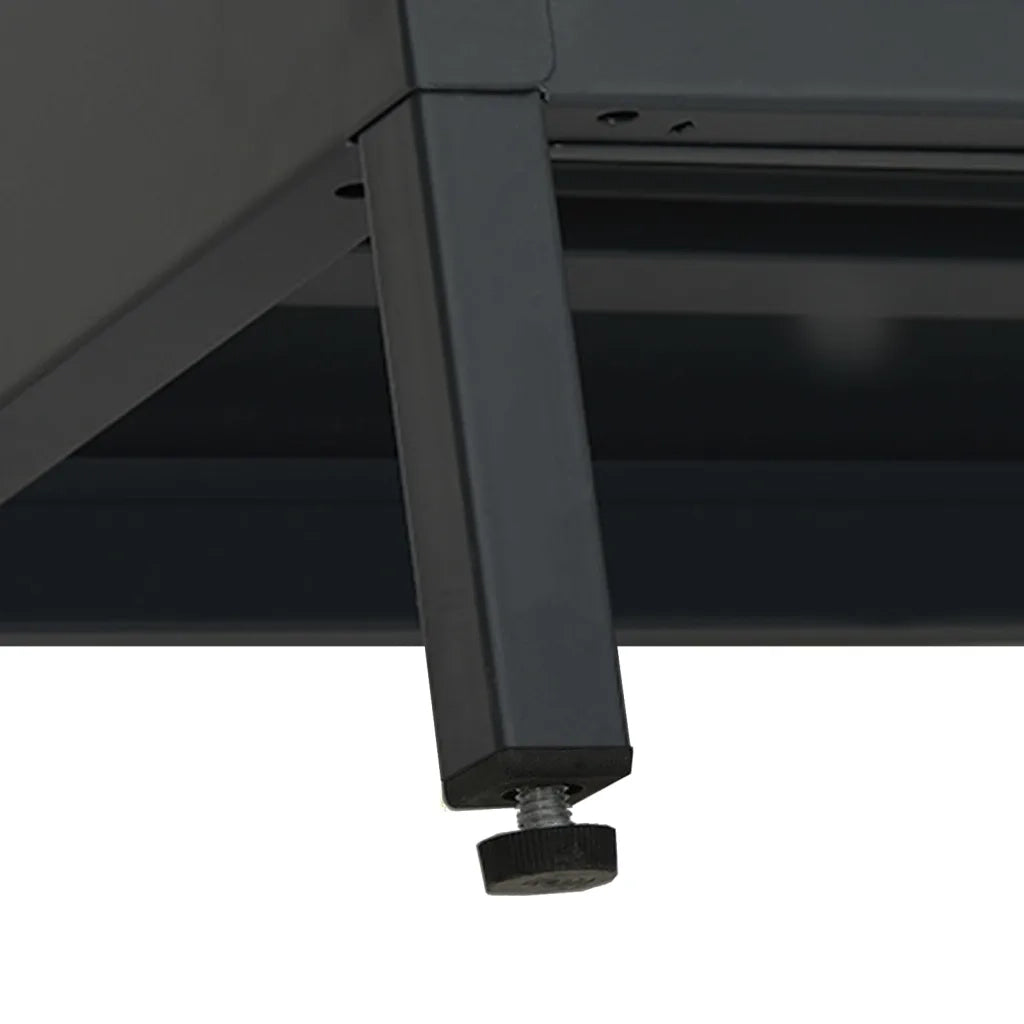 Mobile TV-Credenza per TV Nero 105x35x52 cm in Acciaio e Vetro