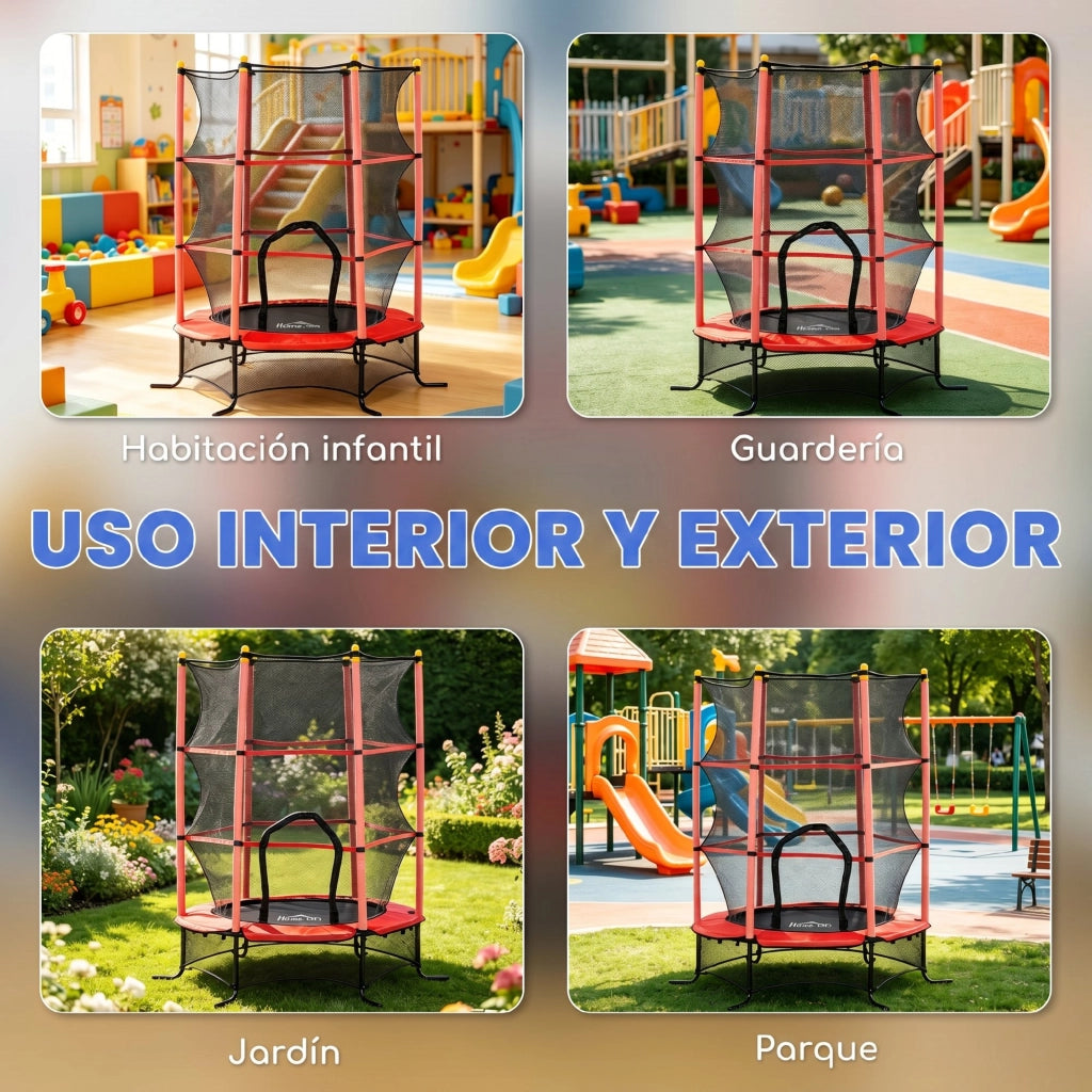 Trampolino per Bambini ¨C Minimal ¨C ?163 cm, Rosso, Acciaio, per Interno ed Esterno