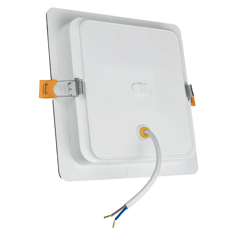 Plafoniera LED bagno 18W 2in1 quadrata nera IP54 DPM
