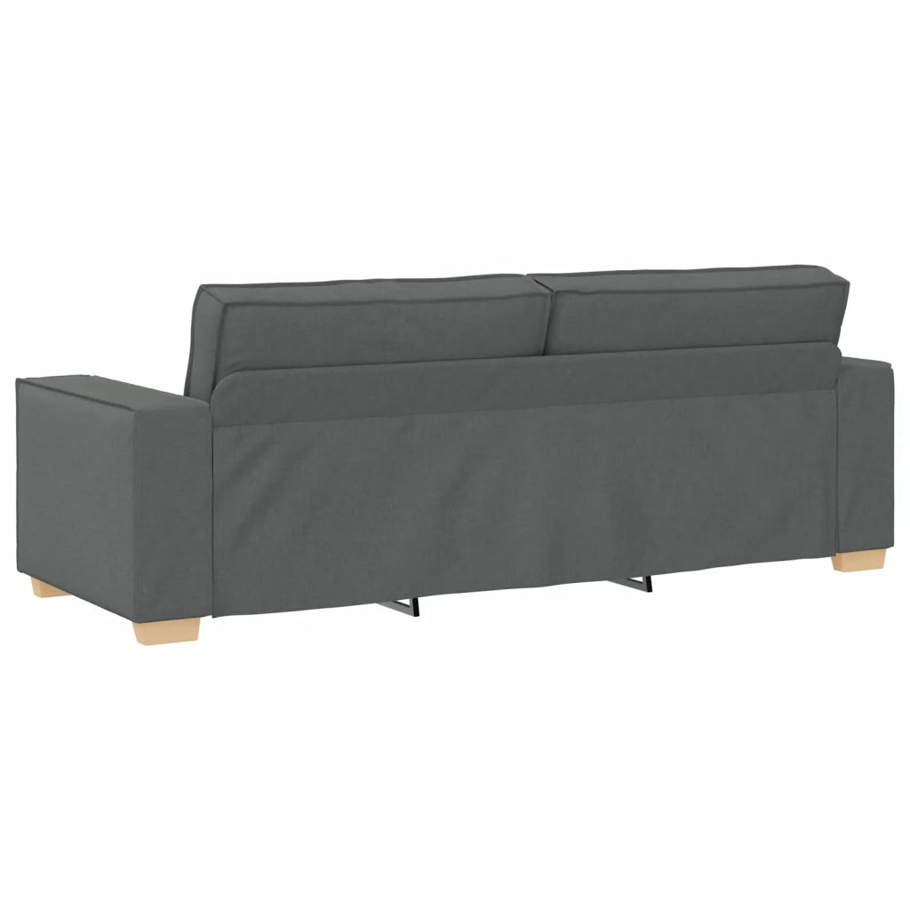 Divano 3 pcs Grigio scuro 220 x 80 x 84 cm Tessuto misto lino 3324610