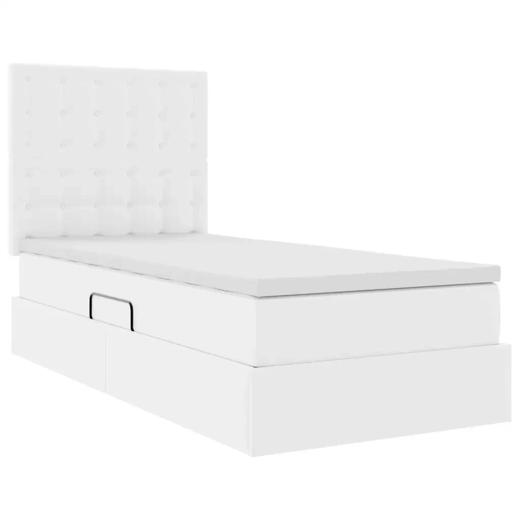 Letto con contenitore e LED con led Bianco Puro 90 x 190 cm