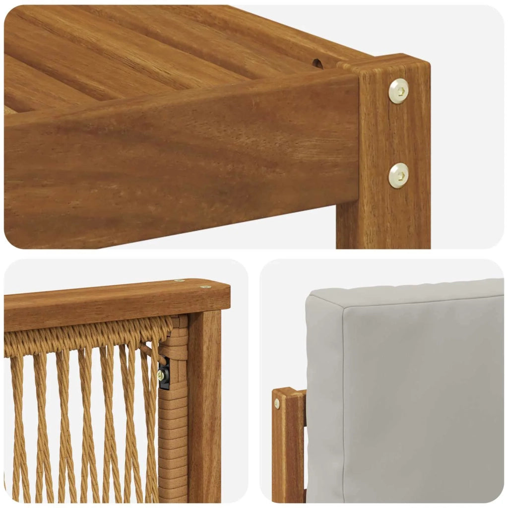 Set divani Legno di Acacia Massello 3384687