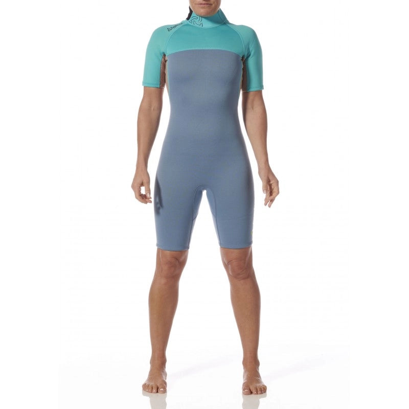 MUTA SHORTY AZURE/NIMBU DONNA TG.12 SHORTY ESSENTIAL WOMAN WETSUIT SIZE 8